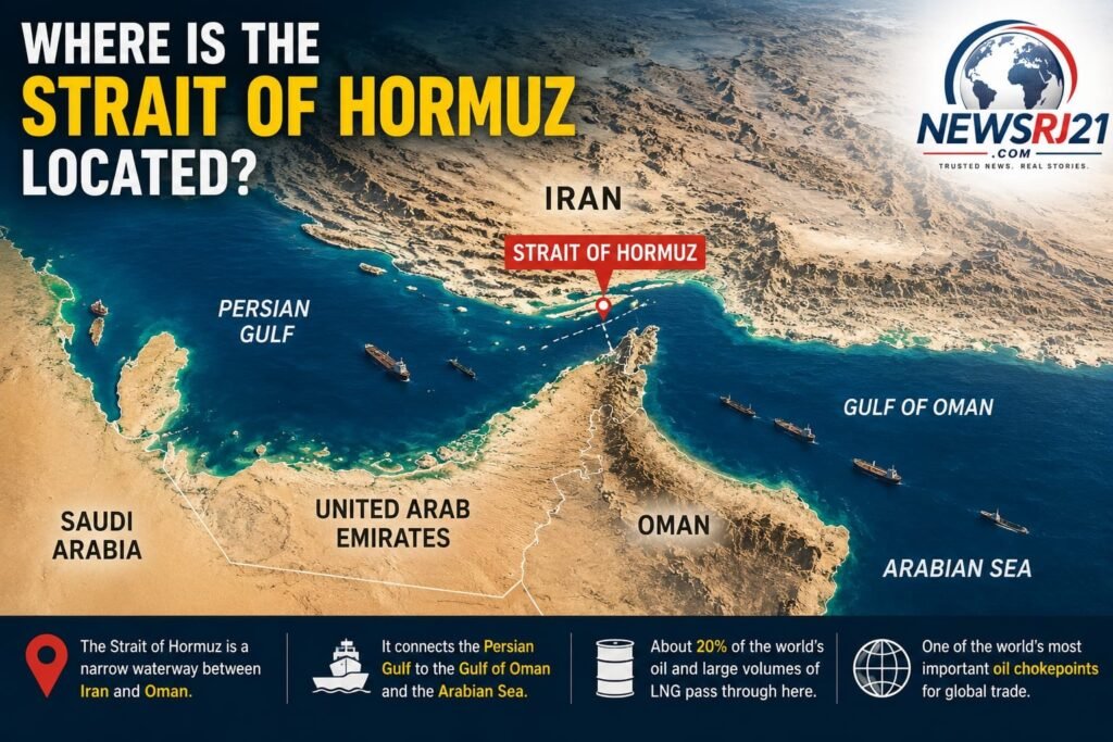 The Strait of Hormuz is located in the Middle East