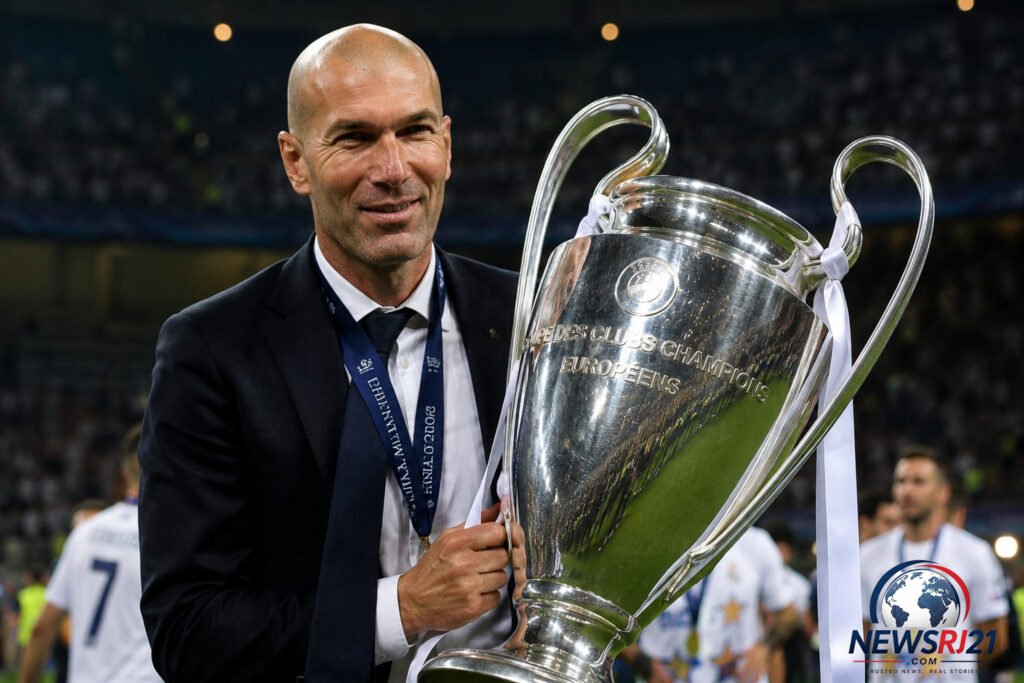 Zinedine Zidane celebrates UEFA Champions League success as Real Madrid head coach