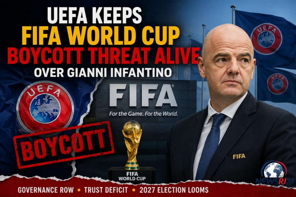 UEFA and FIFA governance dispute involving Gianni Infantino and FIFA World Cup boycott threat